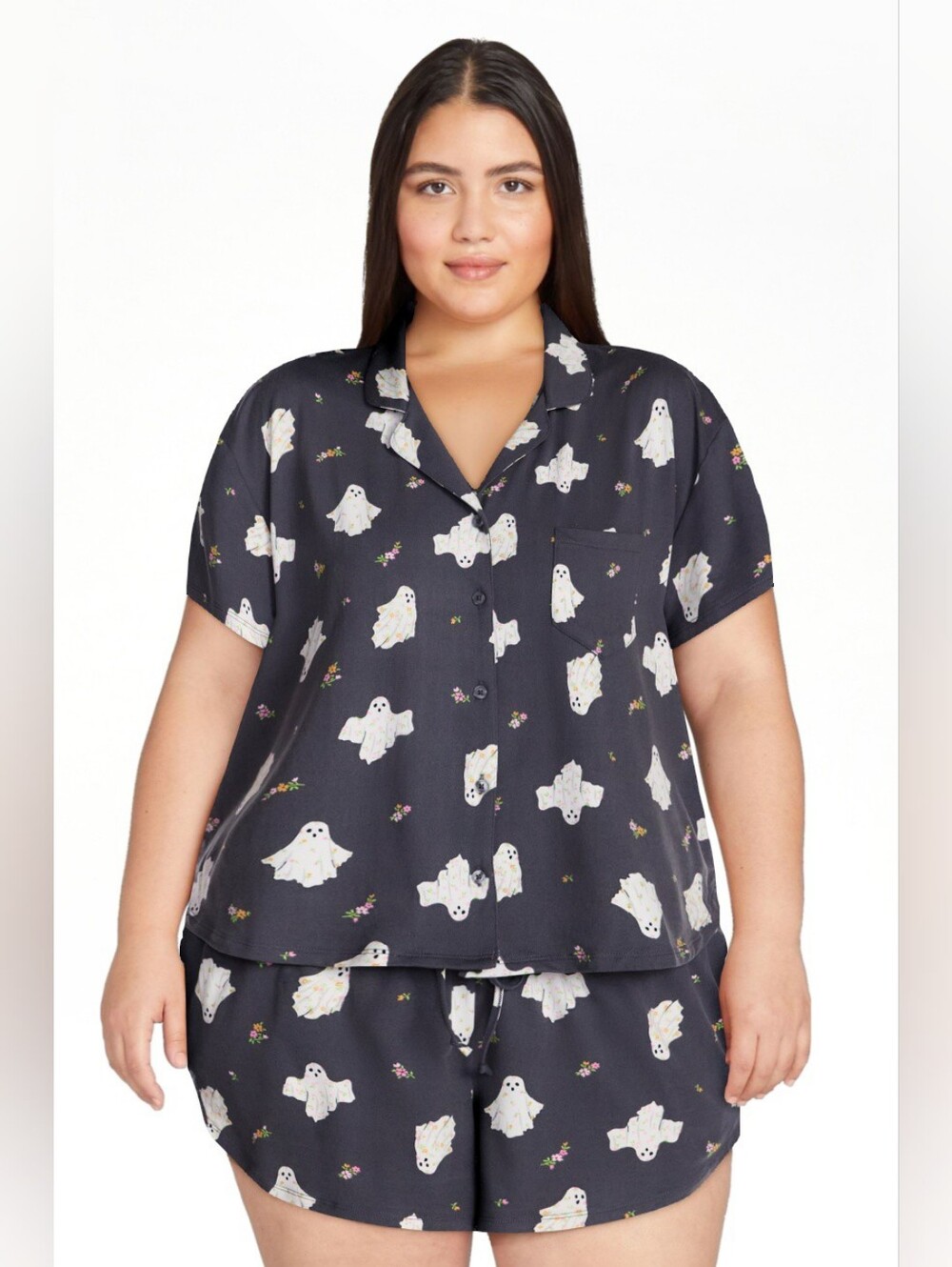 Halloween Women’s Notched Top and Shorts Pajama Set from Way to Celebrate